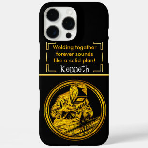 Coque iPhone 16 Pro Max Brillance métal en or radiant