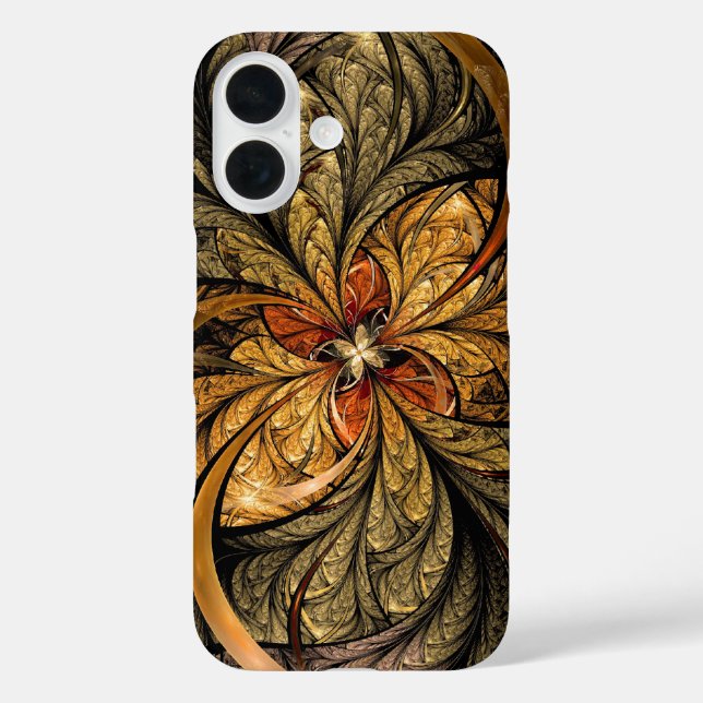 Coques Case-Mate iPhone Brillant Feuilles art fractal Abstrait (Verso)