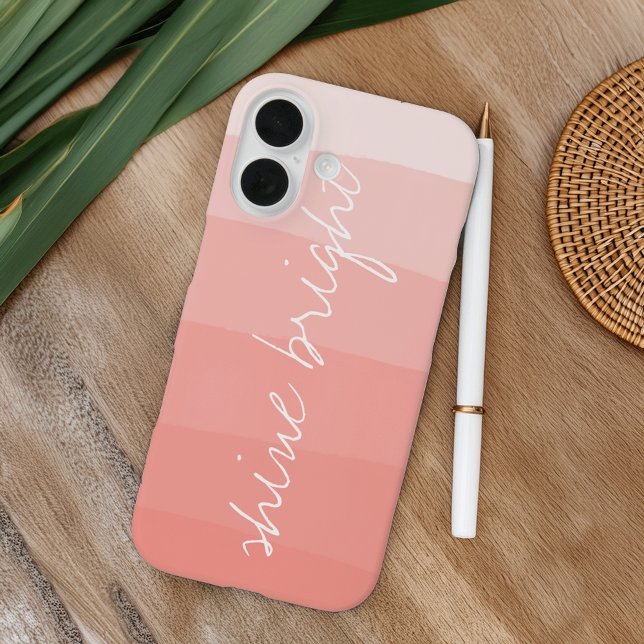 Coques Case-Mate iPhone Briller | Aquarelle Ombre Stripe (Créateur téléchargé)