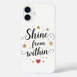 Coque Pour iPhone 16 Plus Briller de l'intérieur - Citation Céleste d'amour 