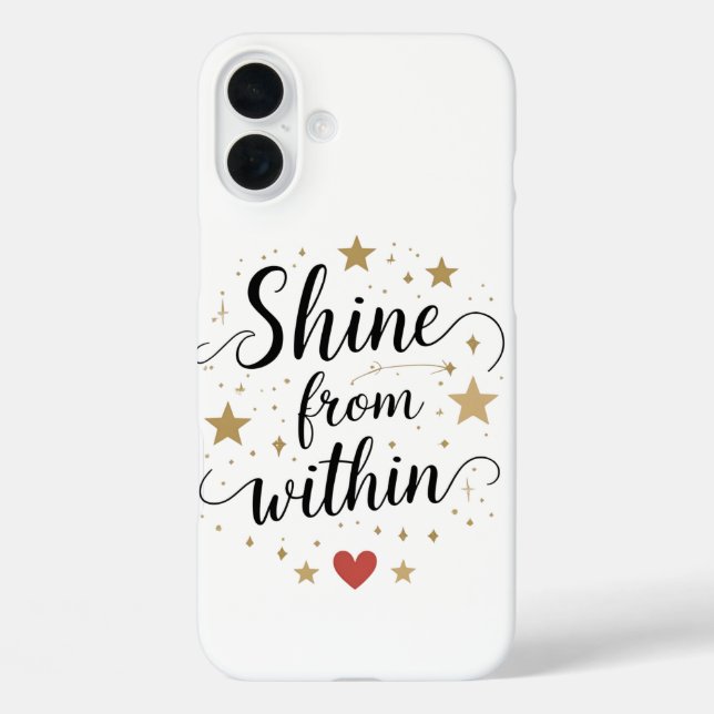 Coques Case-Mate iPhone Briller de l'intérieur - Citation Céleste d'amour  (Verso)