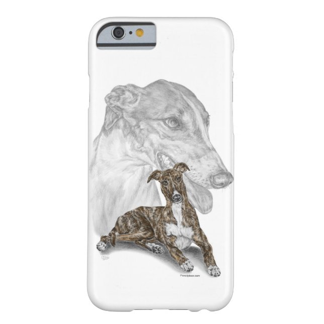 Coques Case-Mate iPhone Brindle Greyhound Chig Art (Dos)