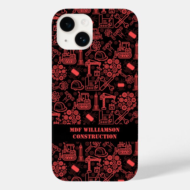 Coques Case-Mate iPhone brique rouge Architectural Blueprint Engineer Moti (Verso)