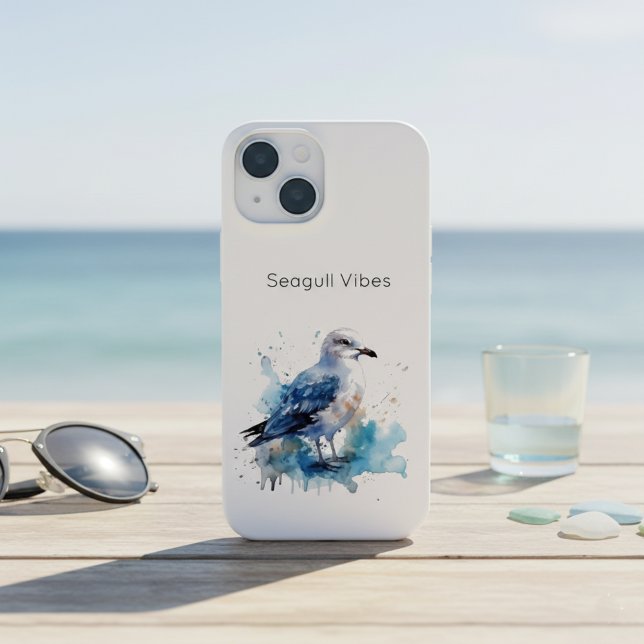 Coques Case-Mate iPhone Brise Océanique : Goéland Aquarelle (Créateur téléchargé)