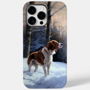 Coque Case-Mate iPhone Brittany Spaniel Laissez Neige Noël