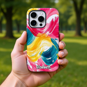 Coque iPhone 16 Pro Brochures Abstraites dynamiques