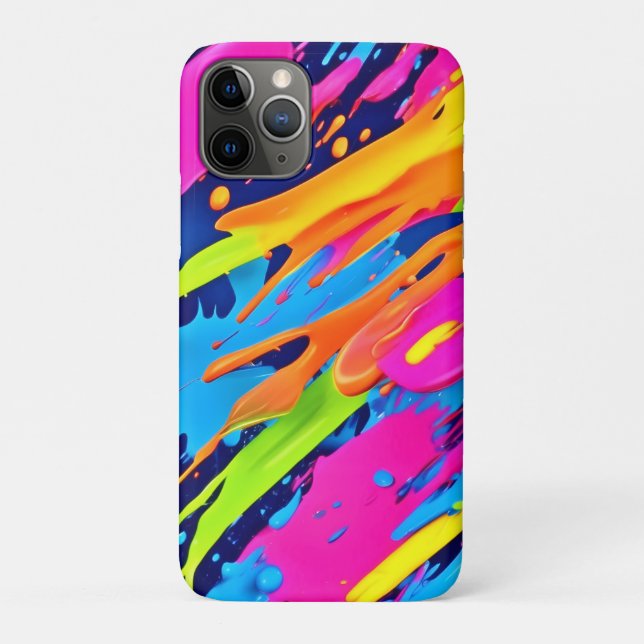 Coques Case-Mate iPhone Brochures en néon Abstrait (Dos)