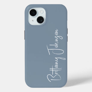 Coque Case-Mate iPhone Broderie Bleu Poussière