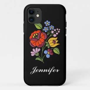 Coque iPhone 11 Broderie de Kalocsa - art populaire hongrois