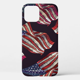 Case-Mate iPhone Case Broderie du drapeau américain : motif patriotique.