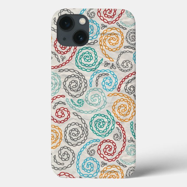 Coques Case-Mate iPhone Broderie fantaisie papier grondé (Verso)
