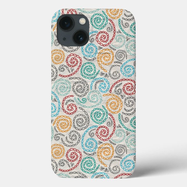 Coques Case-Mate iPhone Broderie fantaisie papier grondé (Verso)