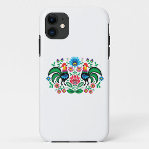 Coque Case-Mate Pour iPhone Broderie florale polonaise, motif traditionnel de