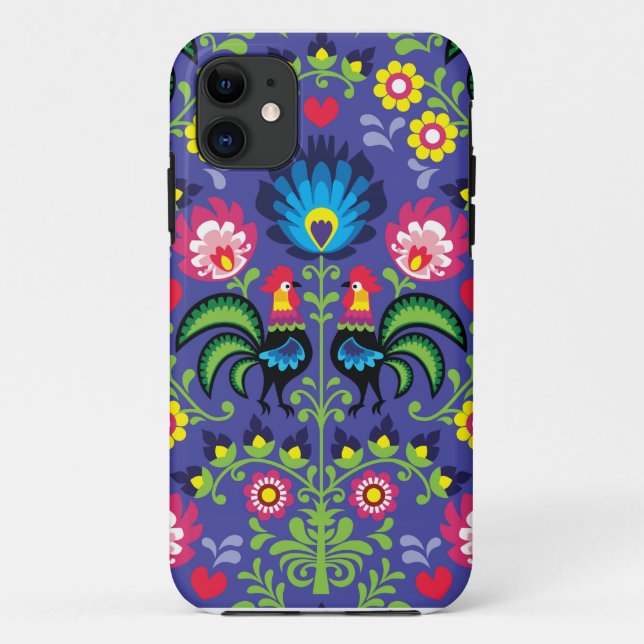 Coques Case-Mate iPhone Broderie florale polonaise traditionnelle avec des (Dos)