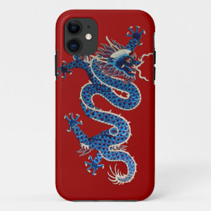 Etui iPhone Case-Mate Broderie orientale bleue de Chinois d'antiquité d