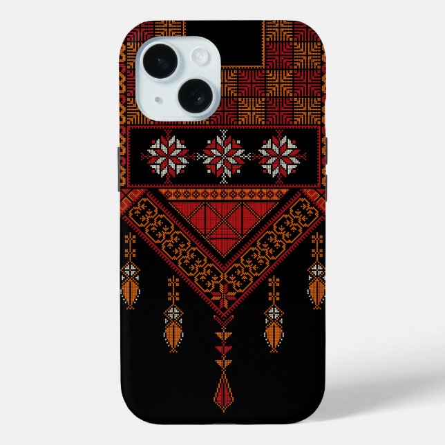 Coques Case-Mate iPhone Broderie palestinienne de Tatreez | Art palestine (Verso)