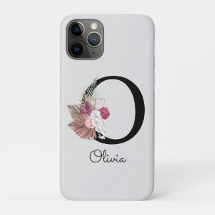 Case-Mate iPhone Case Broderie Rose Boho Floral Initiale O