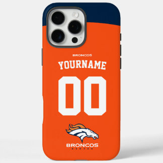 Coque iPhone 16 Pro Max Broncos personnalisés Jersey Football américain