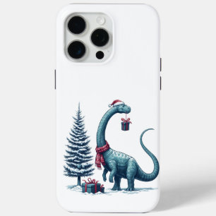 Coque Case-Mate iPhone Brontosaurus dinosaure de Noël