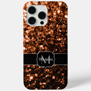 Coque Case-Mate iPhone Bronze brun faux parties scintillant scintille Mon