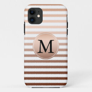 Etui iPhone Case-Mate Bronze Or Stripes Ombre Monogram