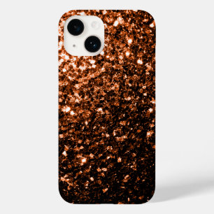 Coque Pour iPhone 14 Bronze Orange Brown étincelles