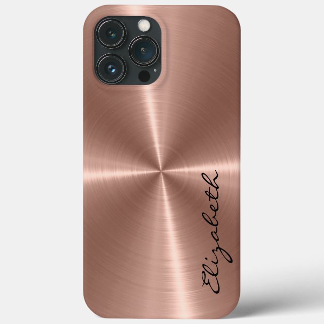 Coques Case-Mate iPhone Bronze Stainless Steel Metal Look (Verso)