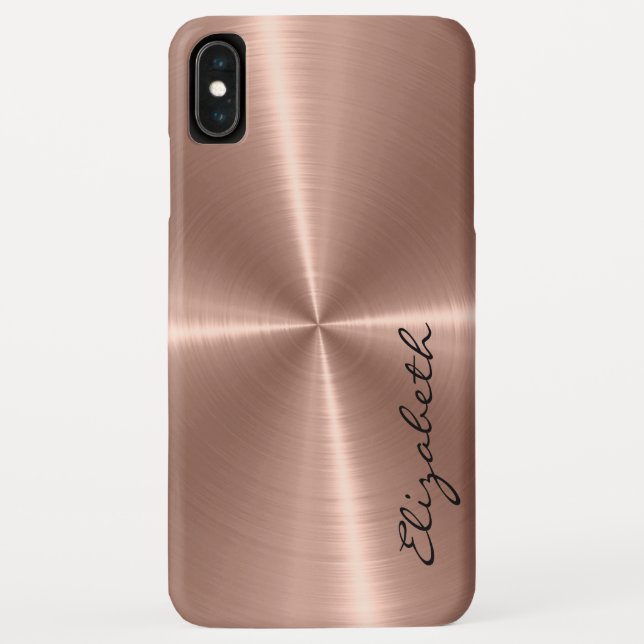 Coques Case-Mate iPhone Bronze Stainless Steel Metal Look (Dos)