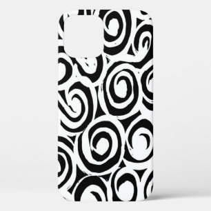 Case-Mate iPhone Case Brosse le motif de grunge. Vintage blanc et noir. 