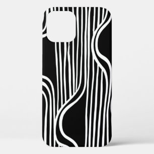 Case-Mate iPhone Case Brosse le motif de grunge. Vintage blanc et noir. 