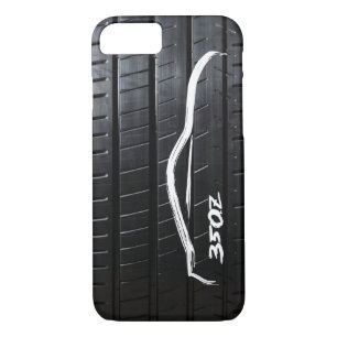 Coque iPhone 8/7 Brosse Nissan 350Z avec Pneu