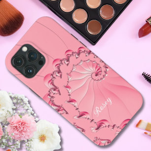 Case-Mate iPhone Case Brouille Cool rose nuances Fractal Art Nom de la s