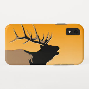 Case-Mate iPhone Case Brouillonnant Bull Elk au coucher du soleil Art or