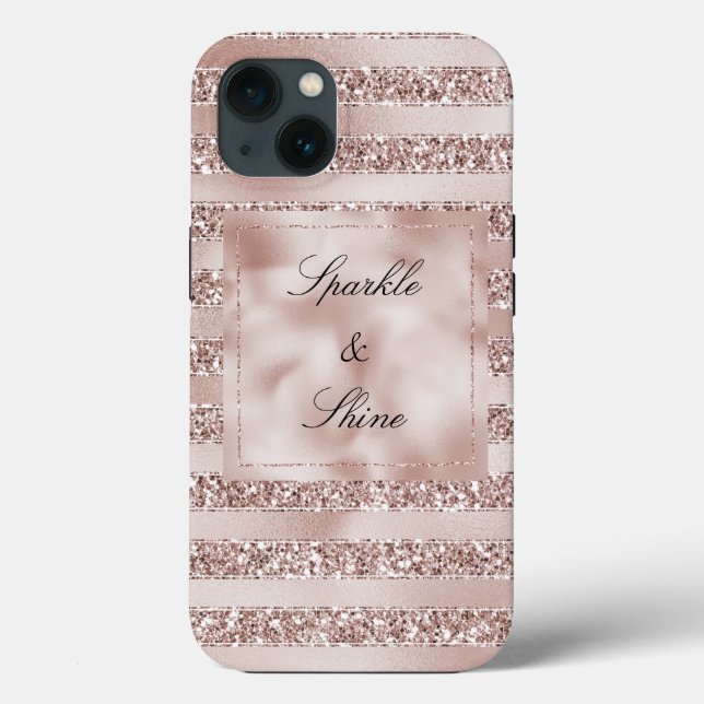 Coques Case-Mate iPhone Broussailler Champagne Parties scintillant rose (Verso)