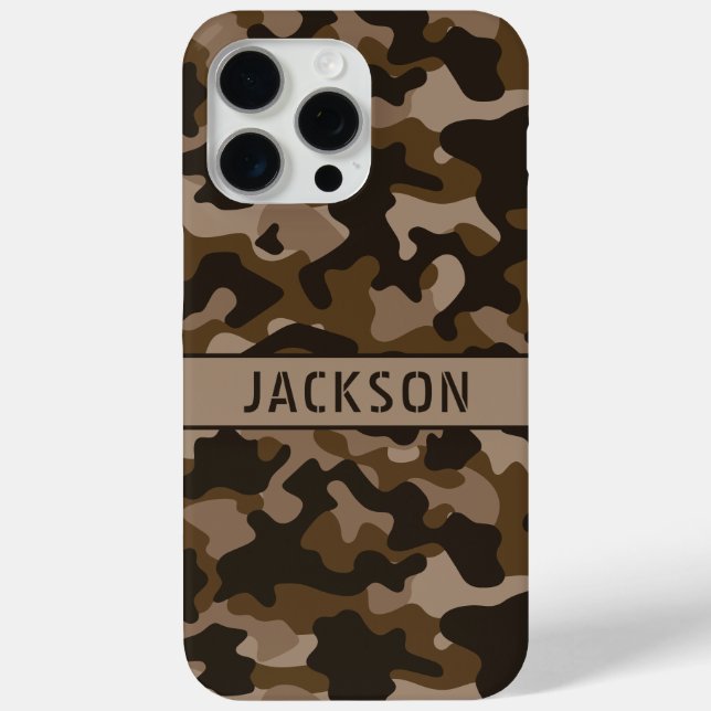 Coques Case-Mate iPhone Brown Camouflage Personalized (Verso)