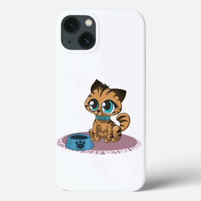 COQUES Case-Mate iPhone BROWN EYE BLUE KITTEN ON A PURPLE MAT (Verso)