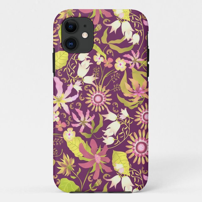 Coques Case-Mate iPhone Brown floral flamor (Dos)