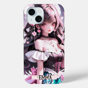 Coque Case-Mate iPhone Brown Haired Mermaid Nom personnalisé Fille