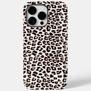 Coque Case-Mate iPhone Brown noir et Empreinte de léopard blanc