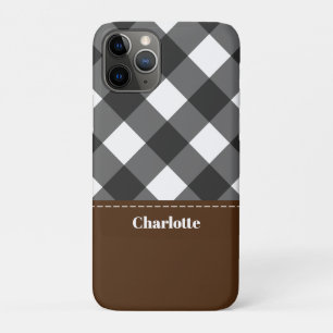 Case-Mate iPhone Case Brown noir personnalisé