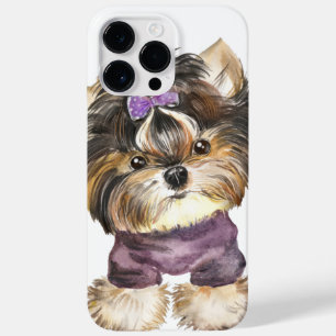 COQUE Case-Mate iPhone BROWN & TAN CUTE YORKSHIRE TERRIER POPPY CHIEN