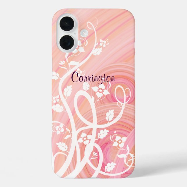 Coques Case-Mate iPhone Broyer les spirales, les fibres et les fleurs (Verso)