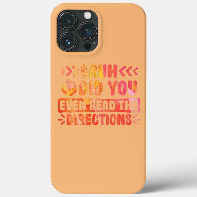 Coques Case-Mate iPhone Bruh As-Tu Même Lu Les Instructions Tie-Dye  (Verso)