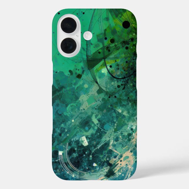 Coques Case-Mate iPhone Bruit vert Abstrait (Verso)