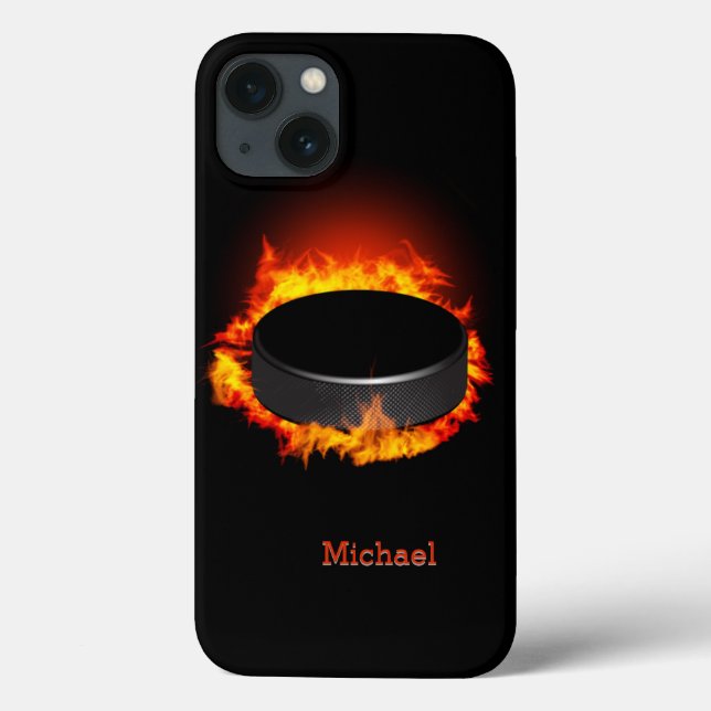 Coques Case-Mate iPhone Brûler la canette de hockey (Verso)