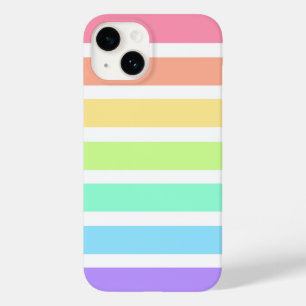 Coque Case-Mate iPhone Bubblegum arc-en-ciel et bandes blanches
