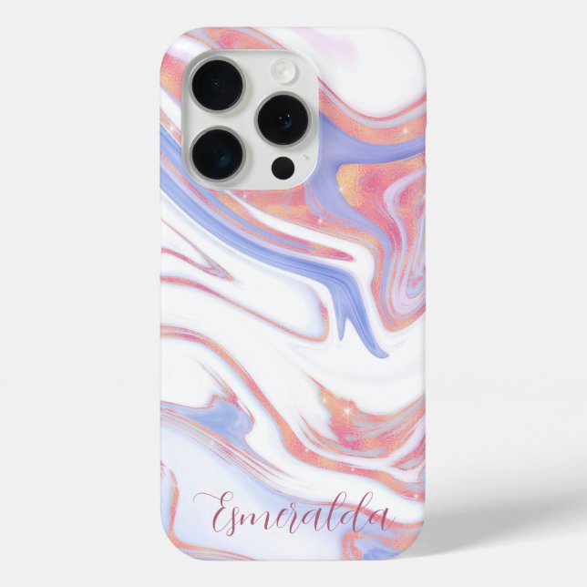 Coques Case-Mate iPhone Bubblegum Marble personnalisable (Verso)