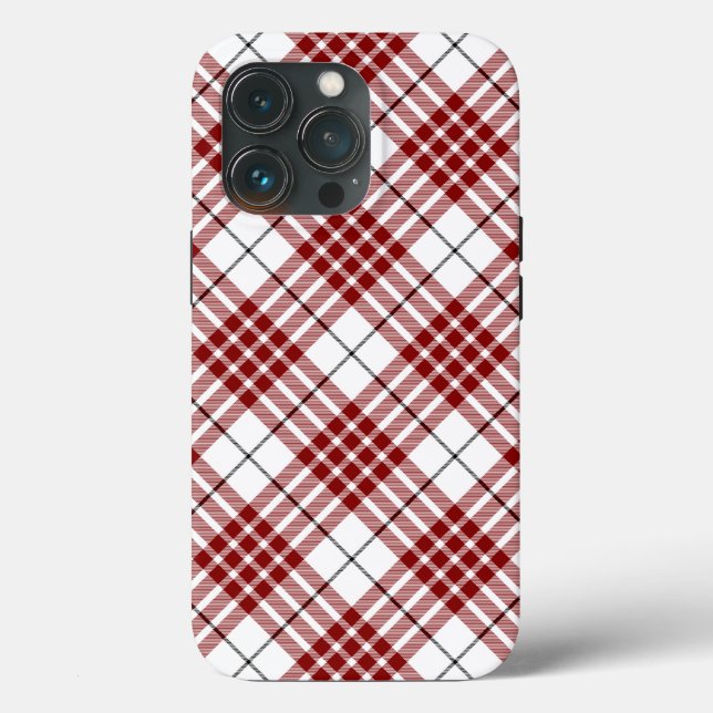 Coques Case-Mate iPhone Buchanan tartan rouge blanc plaid (Verso)