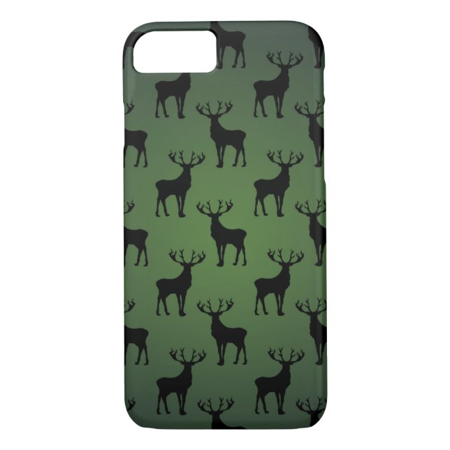 Coques Case-Mate iPhone Buck Deer Motif sur Green (Dos)
