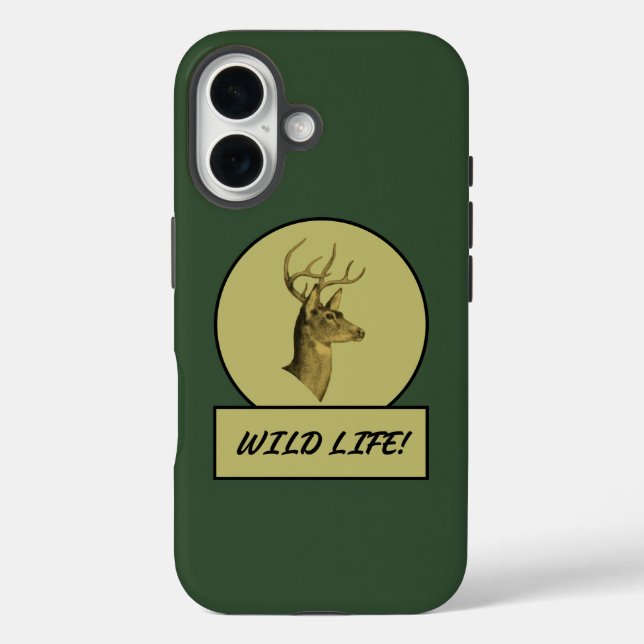 Coques Case-Mate iPhone Buck Head Dark Green coques iphone (Verso)